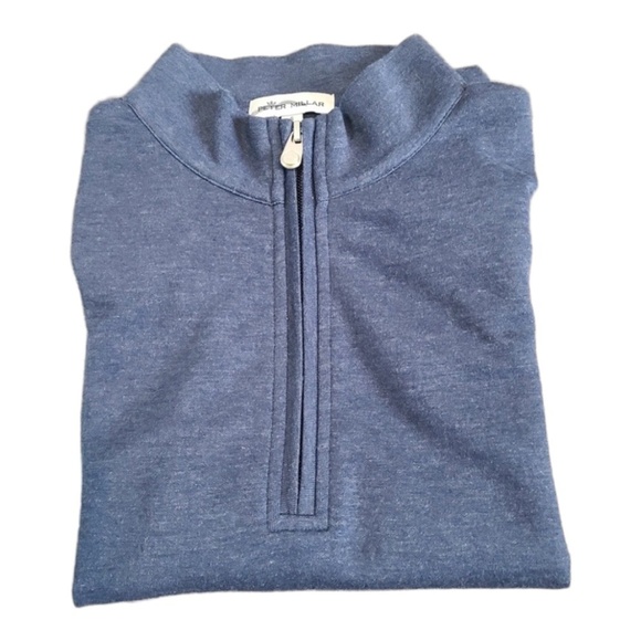 PETER Millar Navy Comfort Interlock Quarter Zip Pullover Sweater Size S - Picture 3 of 6